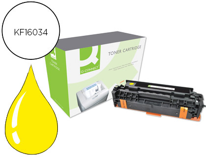 TONER Q-CONNECT COMPATIBLE HP CE412A M451YQCN POUR IMPRIMANTES COLOR LASERJET M351 451 375 475 COULEUR JAUNE 2600P