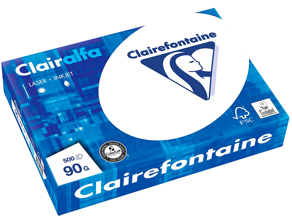 PAPIER CLAIREFONTAINE CLAIRALFA EXTRA BLANC A4 90G/M2 BLANCHEUR 170 OPACITÉ 93 RIGIDITÉ 135 TOUCHER SATINÉ 500 FEUILLES