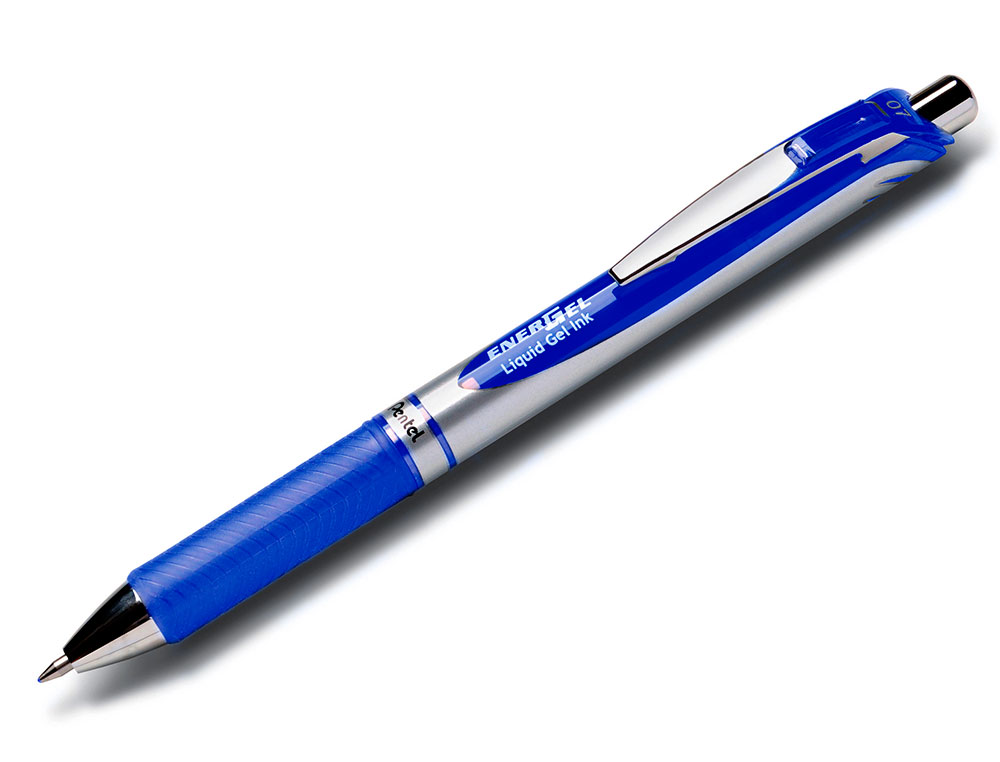 ROLLER PENTEL ENERGEL RETRACTABLE RECHARGEABLE POINTE METAL FINE 0,7MM CLIP METAL COLORIS BLEU NUIT
