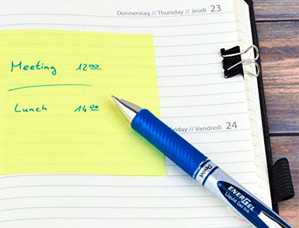 ROLLER PENTEL ENERGEL RETRACTABLE RECHARGEABLE POINTE METAL FINE 0,7MM CLIP METAL COLORIS BLEU NUIT