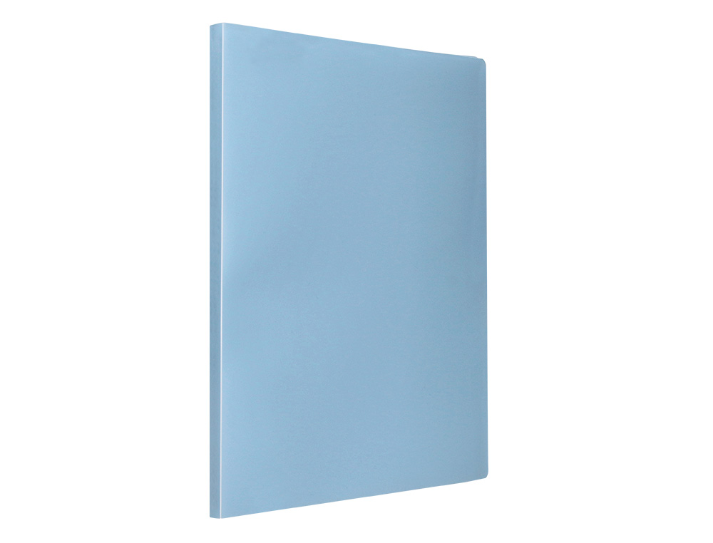 PROTEGE-DOCUMENTS LIDERPAPEL POLYPROPYLENE COUVERTURE FLEXIBLE 60 POCHETTES FIXES A4 220X297MM BLEU CIEL OPAQUE