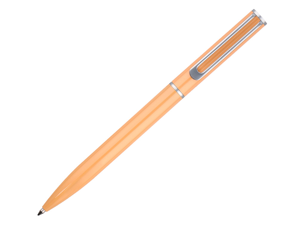 PARURE STYLO-BILLE ET ROLLER BELIUS ENDLESS SUMMER ALUMINIUM ATRIBUTS ARGENT ENCRE BLEUE COLORIS ORANGE COFFRET CADEAU