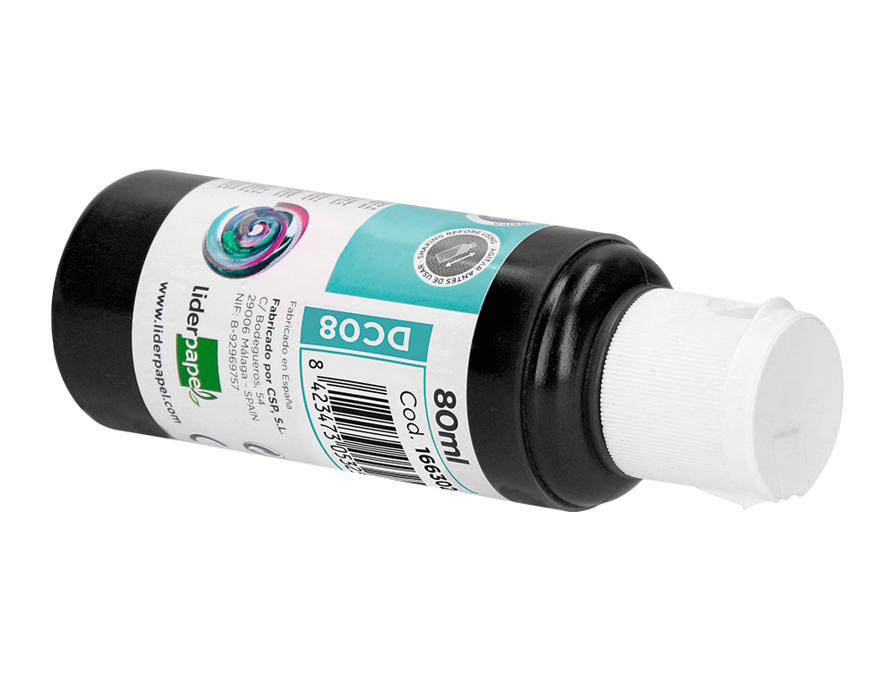 PEINTURE ACRYLIQUE LIDERPAPEL COLORIS NOIR BOUTEILLE 80ML