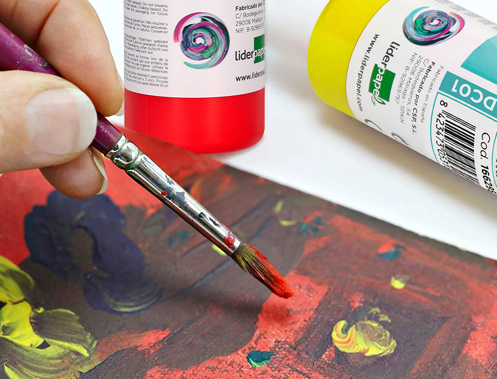PEINTURE ACRYLIQUE LIDERPAPEL COLORIS NOIR BOUTEILLE 80ML
