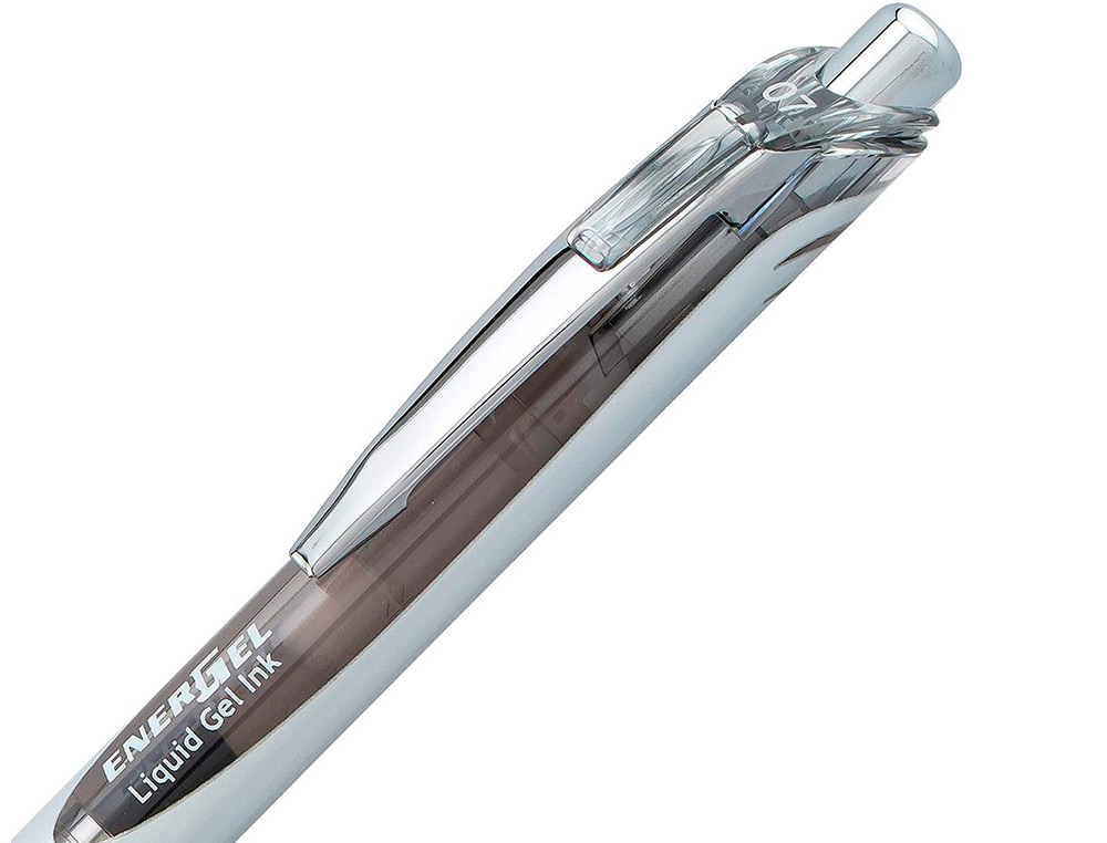 ROLLER PENTEL A ENCRE GEL ENERGEL RETRACTABLE POINTE    0.7MM COLORIS GRIS