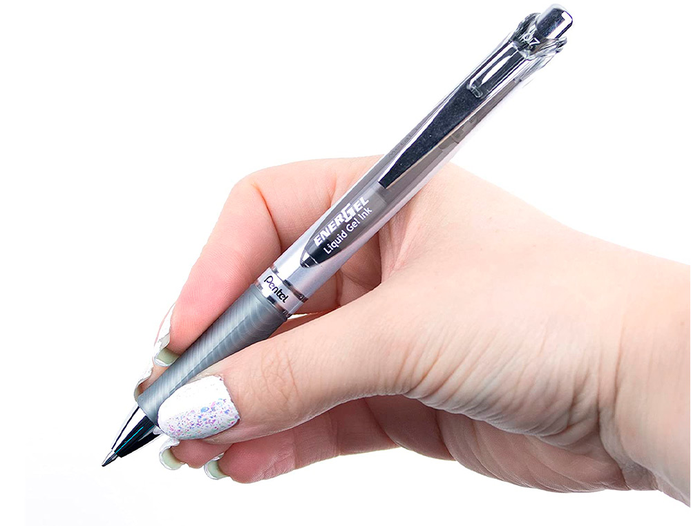 ROLLER PENTEL A ENCRE GEL ENERGEL RETRACTABLE POINTE    0.7MM COLORIS GRIS