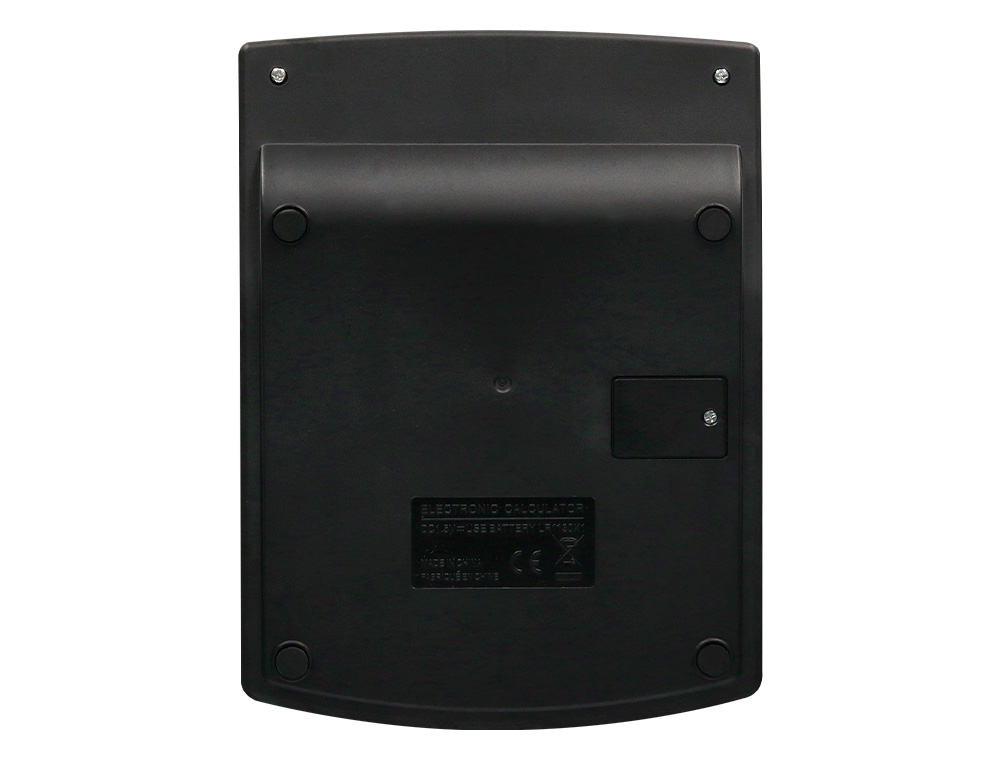 CALCULATRICE DE BUREAU LIDERPAPEL XF27 12 CHIFFRES TAXES SOLAIRE ET PILES COLORIS NOIR 155X115X25 MM