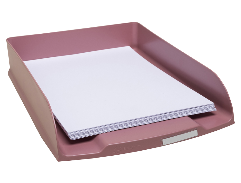 CORBEILLE COURRIER EXACOMPTA COMBO STYLI SKANDI A4+ SUPERPOSABLE VERTICALE/ESCALIER COLORIS VIEUX ROSE