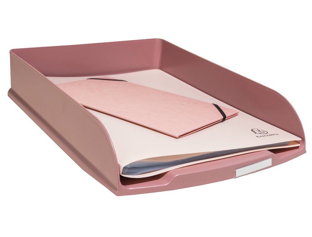 CORBEILLE COURRIER EXACOMPTA COMBO STYLI SKANDI A4+ SUPERPOSABLE VERTICALE/ESCALIER COLORIS VIEUX ROSE