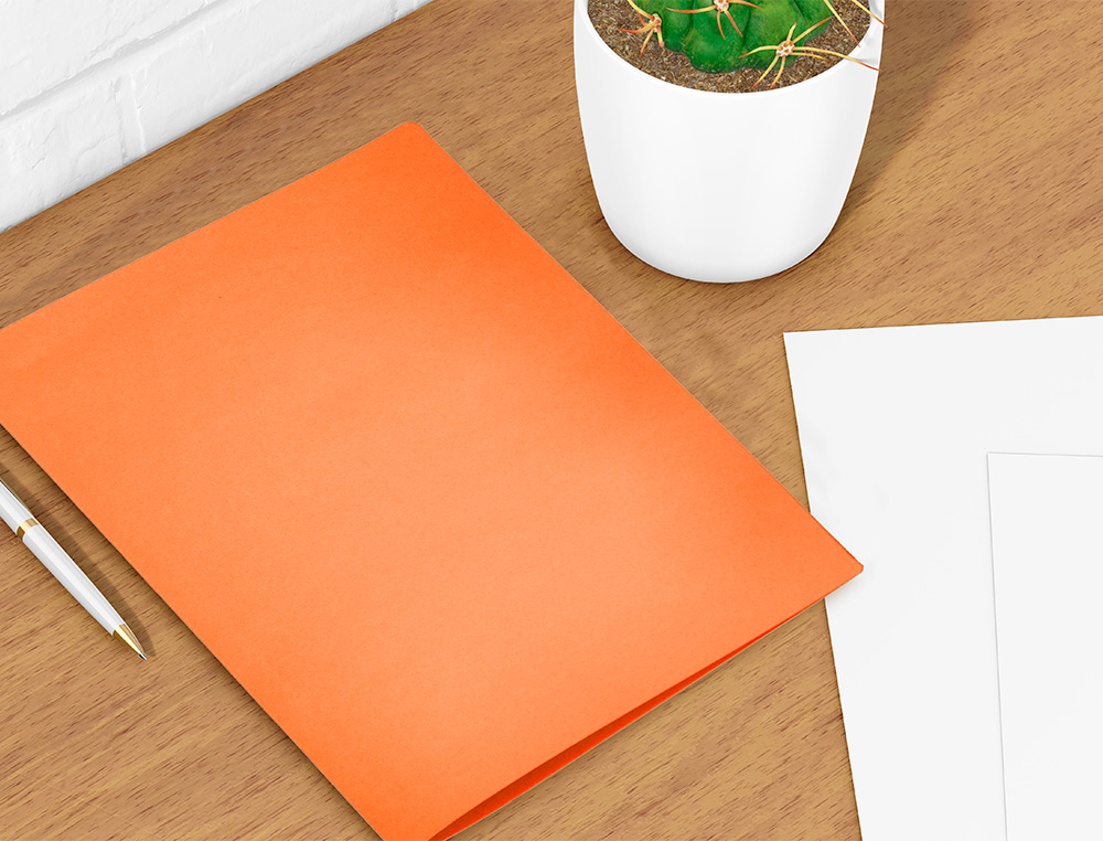 SOUS-CHEMISE LIDERPAPEL PAPIER CARTONNÉ 180G 310X230MM DOCUMENT A4 210X297MM COLORIS ORANGE INTENSE
