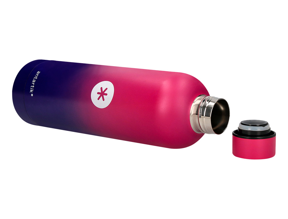 BOUTEILLE ISOTHERME ANTARTIK ACIER INOXYDABLE SANS BPA 750ML COLORIS ROSE/LILAS