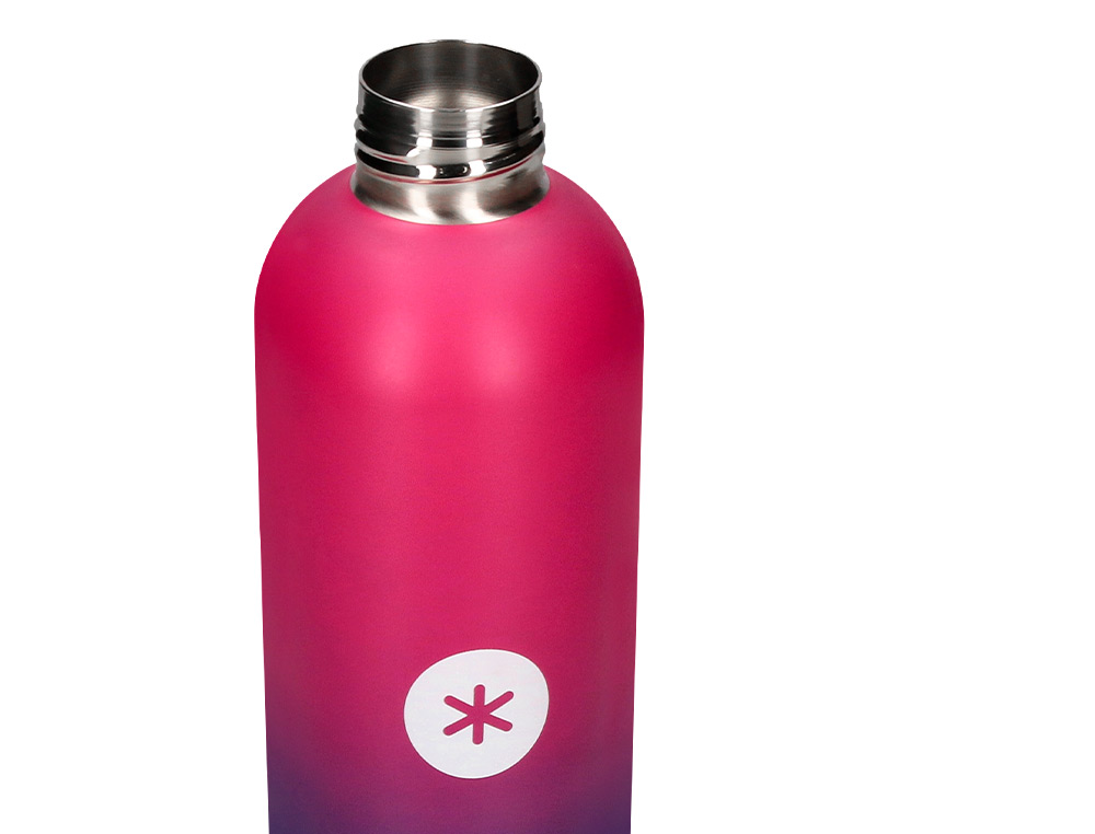 BOUTEILLE ISOTHERME ANTARTIK ACIER INOXYDABLE SANS BPA 750ML COLORIS ROSE/LILAS