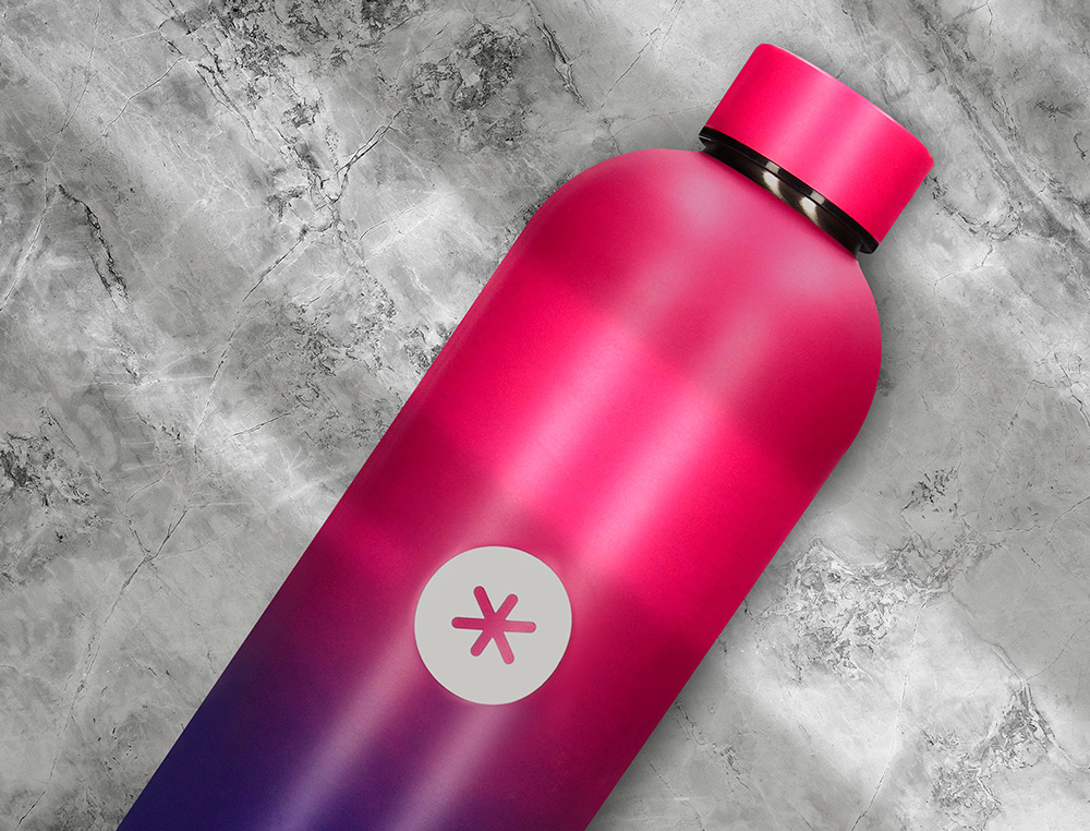 BOUTEILLE ISOTHERME ANTARTIK ACIER INOXYDABLE SANS BPA 750ML COLORIS ROSE/LILAS