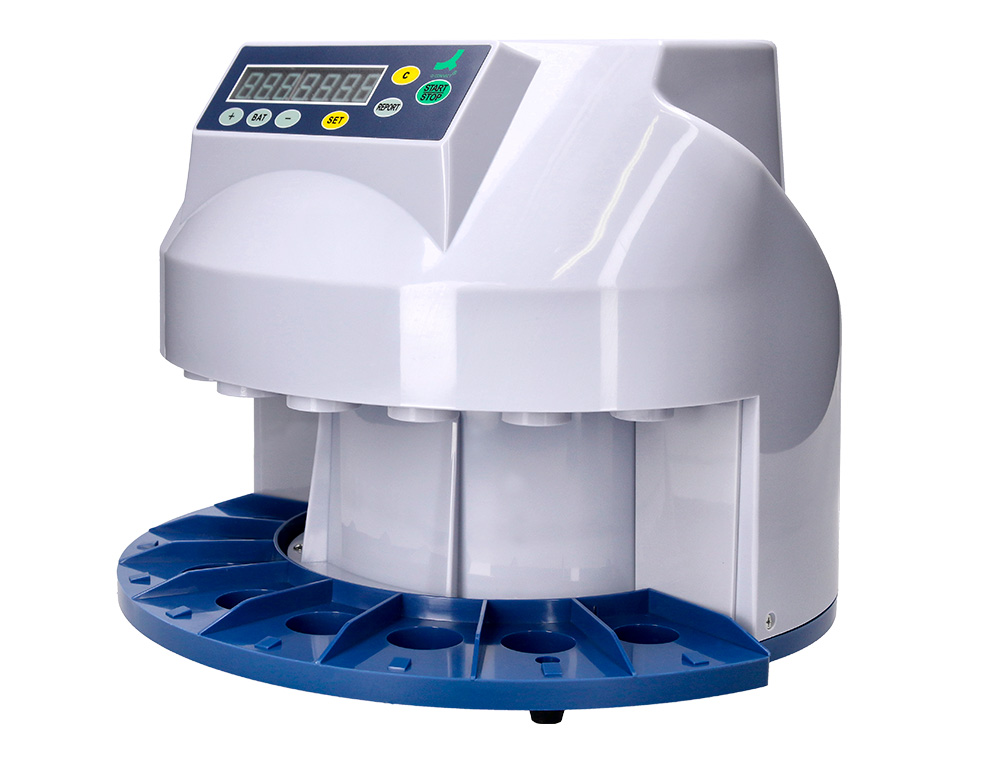 COMPTEUSE TRIEUSE MONNAIE Q-CONNECT ÉLECTRONIQUE LIBRE OU PAR LOT 216U/MINUTE 4 CHIFFRES LED 355X266X330MM 4.5KG