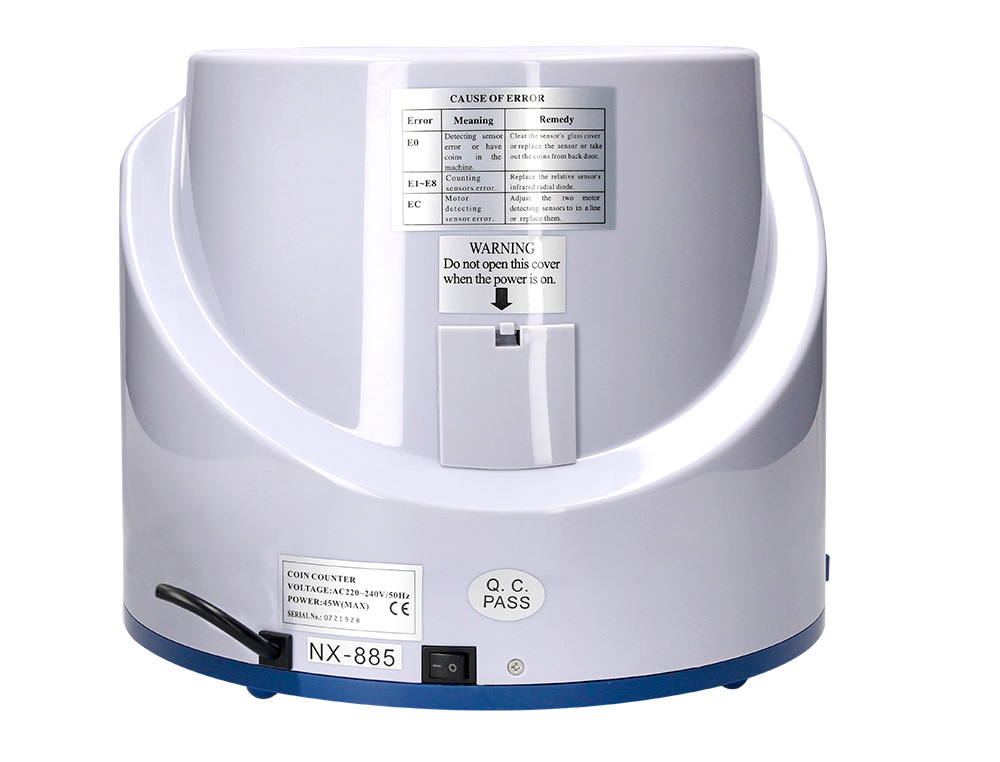 COMPTEUSE TRIEUSE MONNAIE Q-CONNECT ÉLECTRONIQUE LIBRE OU PAR LOT 216U/MINUTE 4 CHIFFRES LED 355X266X330MM 4.5KG