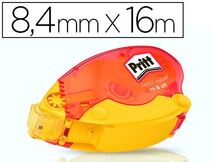 COLLE PRITT ROLLER RECHARGEABLE 8.4MMX16M COLLAGE REPOSITIONNABLE IMMDIAT PLUS PERFORMANTE