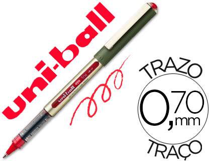 ROLLER UNIBALL UB-157 EYE CRITURE MOYENNE 0.5MM DOUBLE NIVEAU ENCRE LIQUIDE VISIBLE RGULATEUR DBIT COLORIS ROUGE