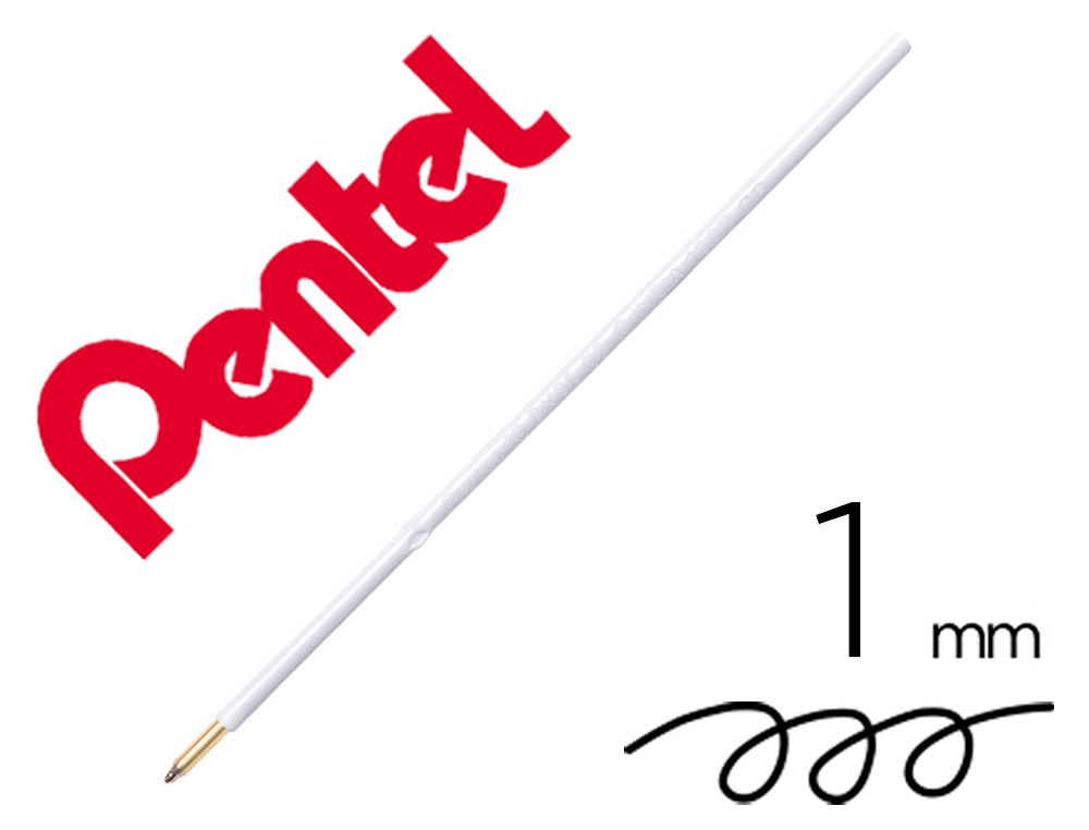 RECHARGE POUR STYLO-BILLE RETRACTABLE PENTEL BX470 IZEE POINTE LARGE 1MM ENCRE NOIRE  SACHET 2 UNITES