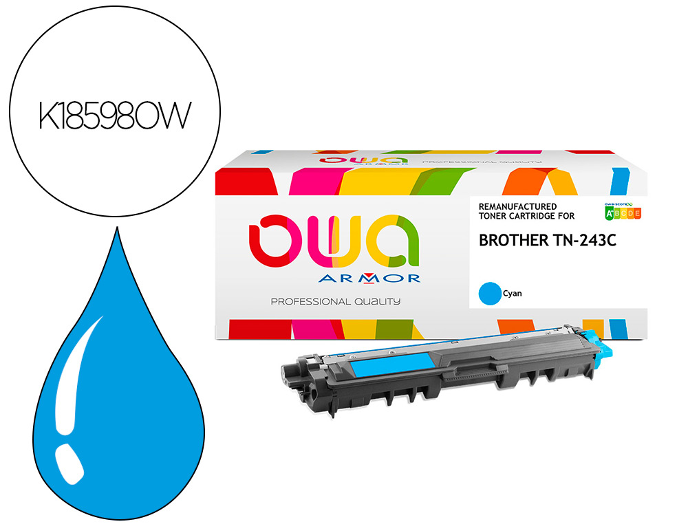 TONER Q-CONNECT COMPATIBLE BROTHER TN243C HL-L           3210/30/70 DCP-L 3510/50      MFC-L 3730/50/70 1000P CYAN