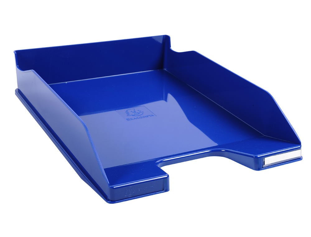 CORBEILLE COURRIER EXACOMPTA MIDI-COMBO IDERAMA SUPERPOSABLE VERTICALE/ESCALIER COLORIS BLEU ROYAL BRILLANT