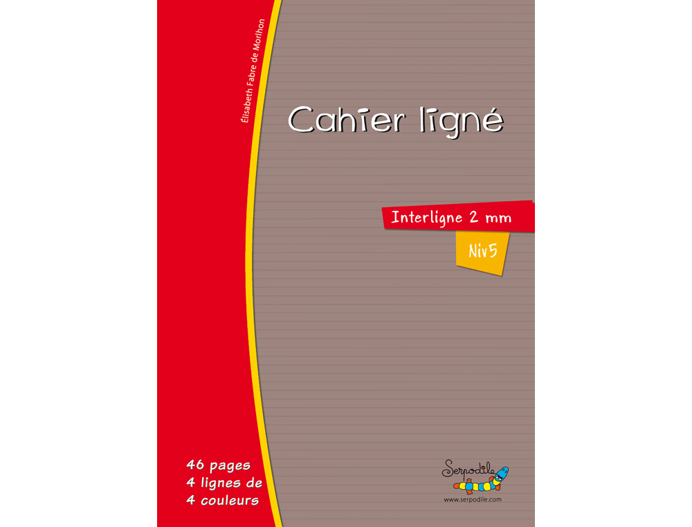 CAHIER HAMELIN SERPODILE 21X29.7 CM A4 48 PAGES DOUBLE LIGNE 2MM AVEC MARGE NIVEAU 5