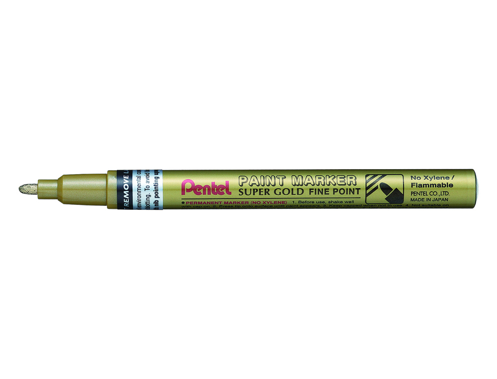 MARQUEUR PENTEL PEINTURE PAINT MARKER MULTI-SUPPORTS   POINTE FINE 2,9MM COLORIS OR