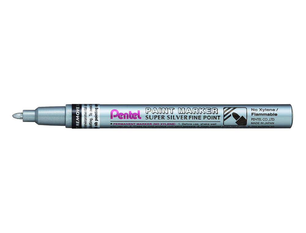 MARQUEUR PENTEL PEINTURE PAINT MARKER MULTI-SUPPORTS   POINTE FINE 2,9MM COLORIS     ARGENT