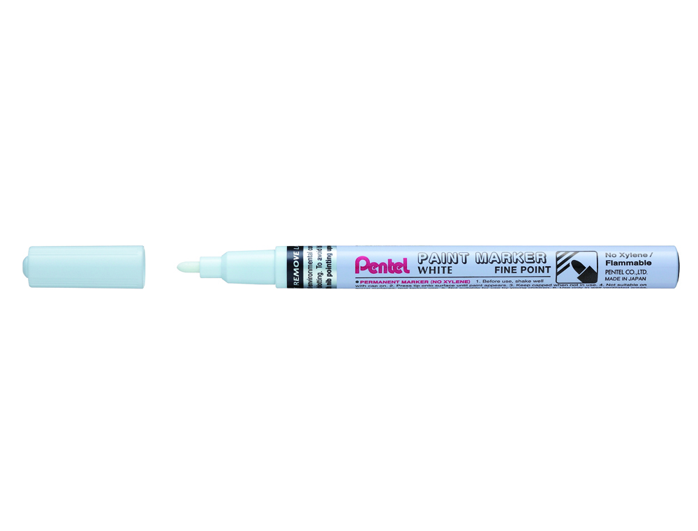 MARQUEUR PENTEL PEINTURE PAINT MARKER MULTI-SUPPORTS   POINTE FINE 2,9MM COLORIS     BLANC
