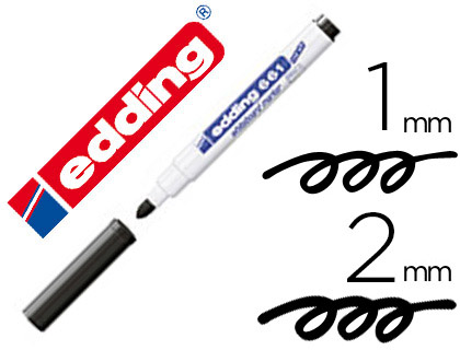 MARQUEUR EDDING E661 TABLEAU BLANC POINTE FINE OGIVE 1/2MM RSISTANTE CORPS PLASTIQUE ENCRE CAP-OFF FAIBLE ODEUR NOIR