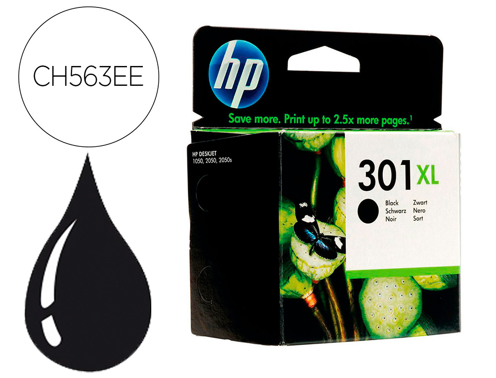 CARTOUCHE HP 301XL JET D'ENCRE CH563EE COULEUR NOIR HAUTE CAPACIT 480P