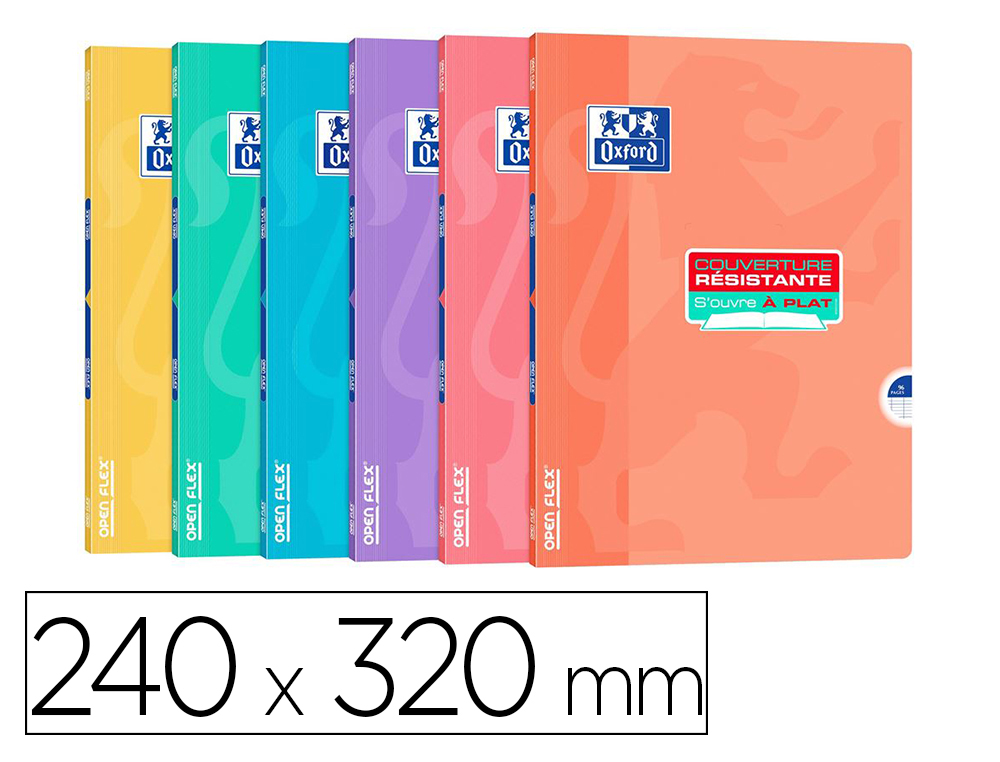 CAHIER HAMELIN OPENFLEX PASTEL AGRAFE 240X320 96      PAGES OPTIK PAPER SEYES