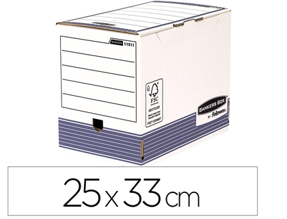 BOTE ARCHIVES FELLOWES BANKERS BOX CARTON RECYCL 25X33CM DOS 20CM LOT 10 UNITS