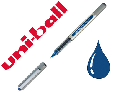 ROLLER UNIBALL EYE POINTE METAL ECRITURE MOYENNE 0,5MM  ENCRE FLUIDE RESISTE TEMPS    EAU SOLVANTS COLORIS BLEU