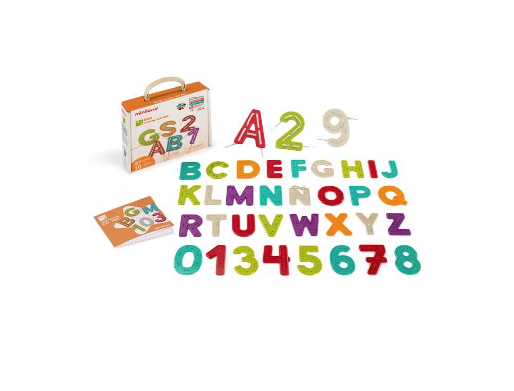 123 ABC ACTIVITES LAAGE MINILAND APPRENTISSAGE DES    LETTRES ET DES CHIFFRES 27    LETTRES 10 LACETS 2 BROCHURES