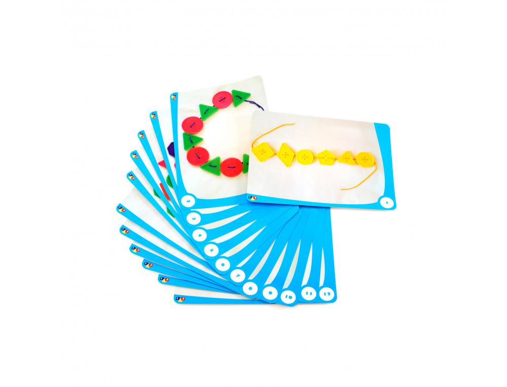 LOT DE FICHIERS D ACTIVITES LAP POUR BOUTONS A LACER 12   FICHES PLASTIQUES