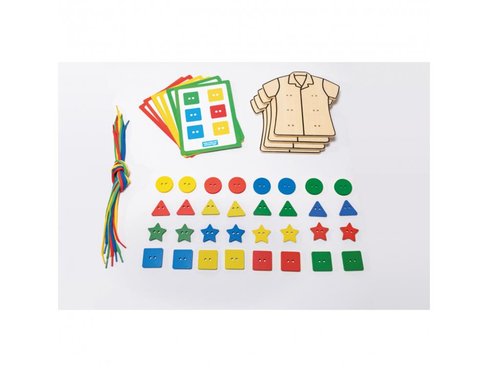 VETEMENTS BOIS A LACETS EDUCATIONAL ADVANTAGE         COULEURS ET FORMES NIVEAUX    DEBUTANT INTERMEDIAIRE AVANCE