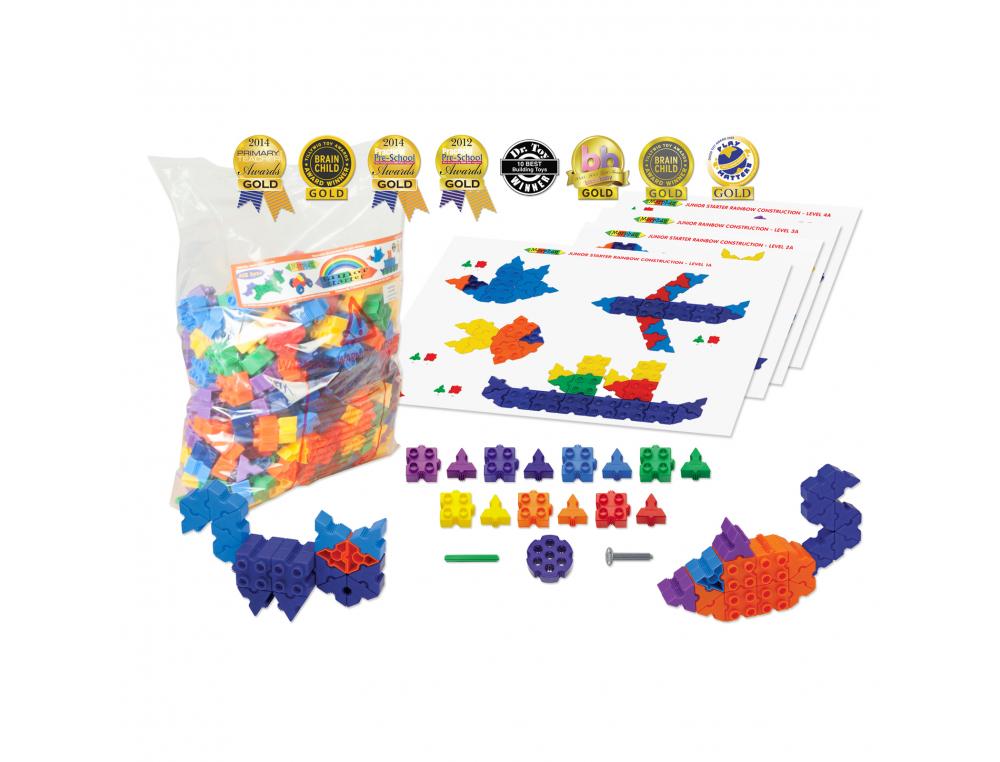 STARTER KIT MORPHUN ATELIER DE 1 A 4 ENFANTS 15           CONSTRUCTIONS 300 PIECES ET 5 FICHES A3