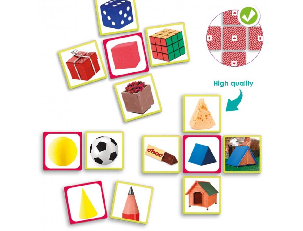 JEUX D ASSOCIATION DES FORMES ET DES COULEURS AKROS         DECOUVRIR LES FORMES DANS     LEUR ENVIRONNEMENT 7 CORPS