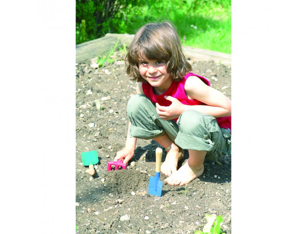 JARDINAGE ET BIODIVERSITE BLS PETITS OUTILS DE JARDINAGE    PELLES RATEAU EN METAL SET DE 3