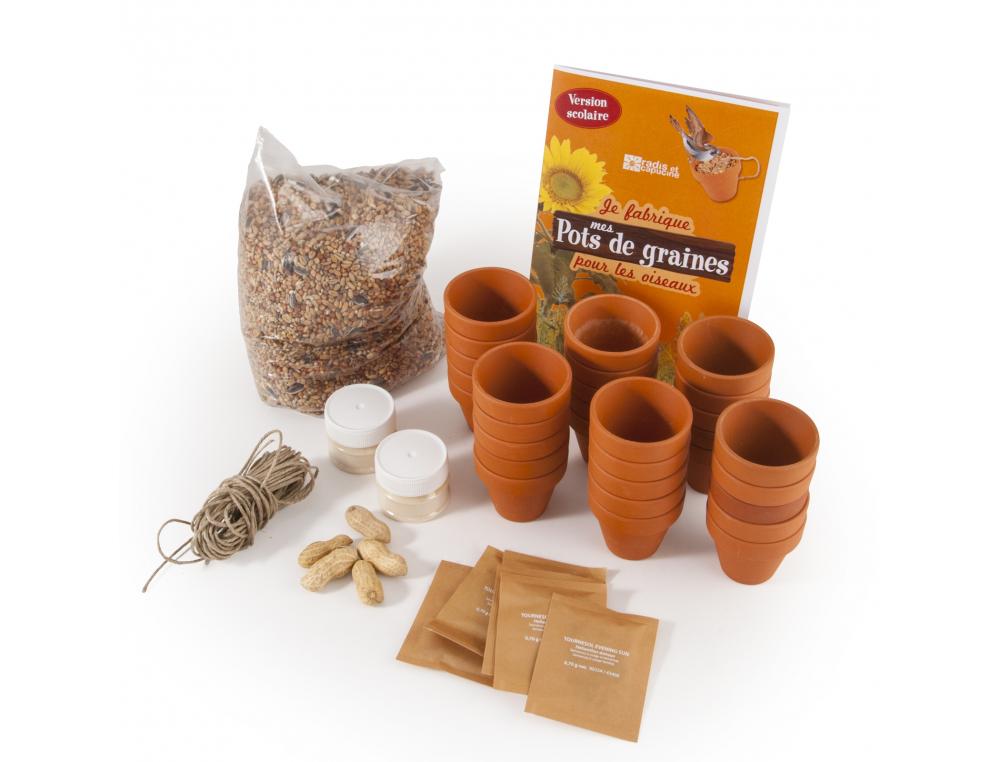 JARDINAGE ET BIODIVERSITE RADIS ET CAPUCINE JE FABRIQUE MES POTS DE GRAINES PRINTEMPS HIVER KIT COMPLET