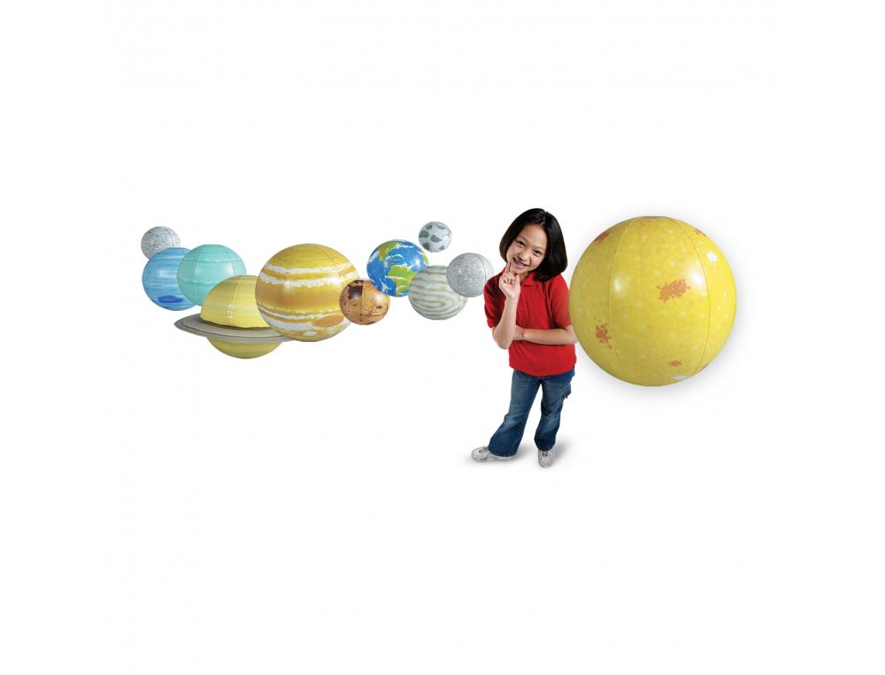 ASTRONOMIE  LEARNING RESOURCES SYSTEME SOLAIRE     GEANT GONFLABLE PLANETES LUNE ET SOLEIL