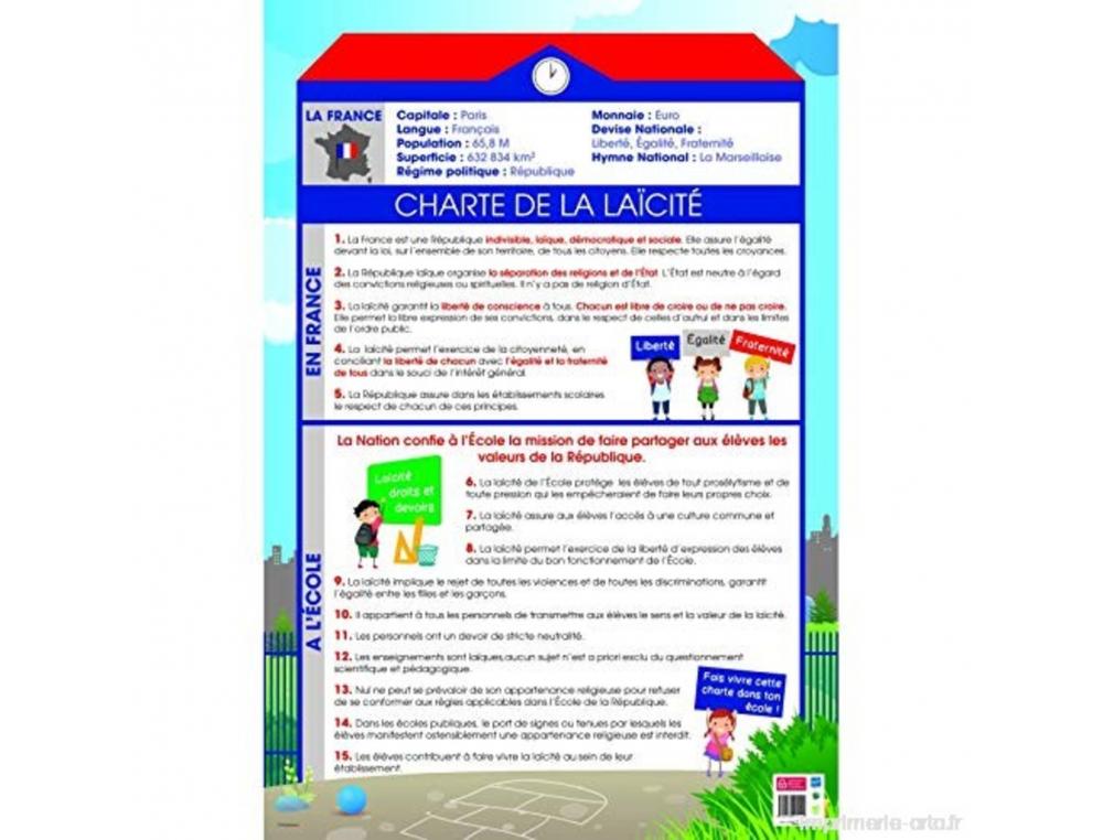 POSTERS SOUPLES BOUCHUT LA LAICITE SUPPORTS LUDIQUES     MATERIAU SOUPLE 150G 52X76 CM