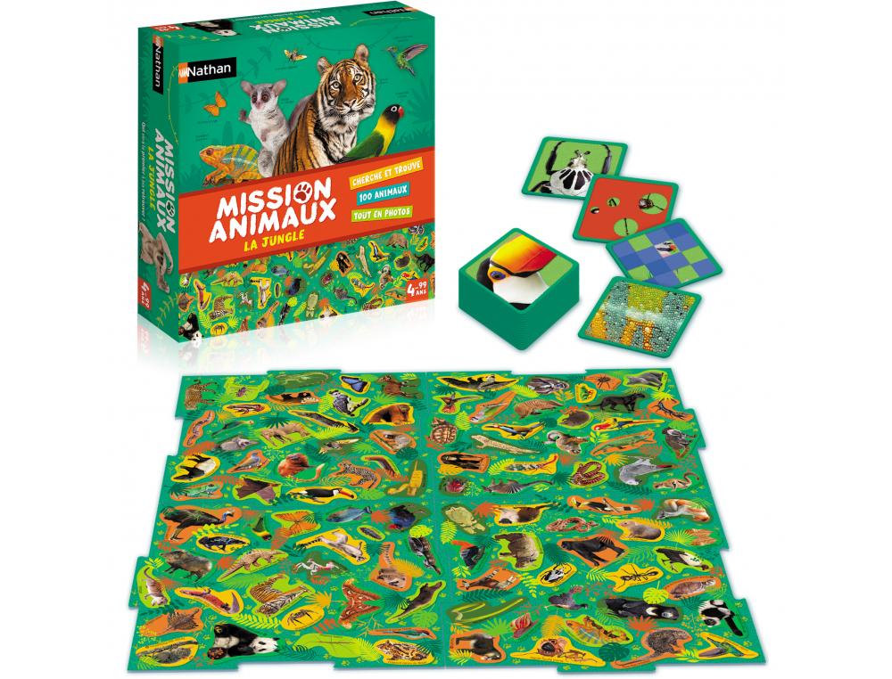 JEU D'OBSERVATION MISSION ANIMAUX JUNGLE NATHAN