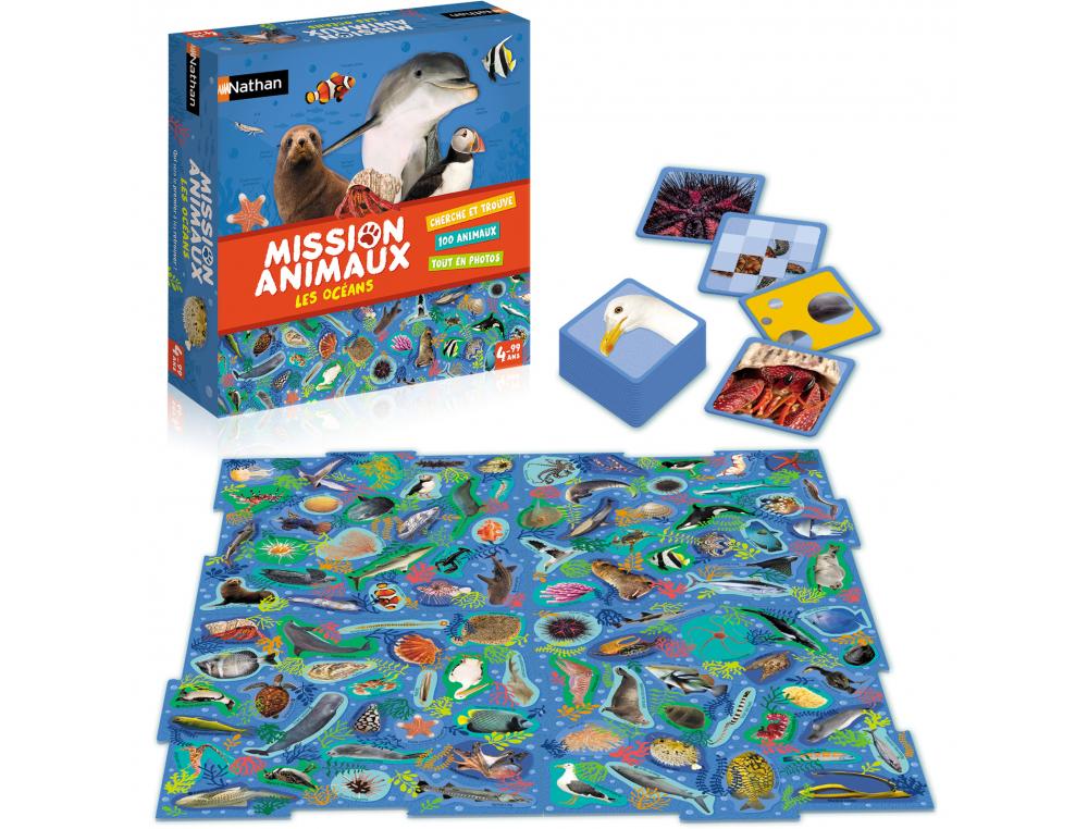 JEU D'OBSERVATION MISSION ANIMAUX OCEANS NATHAN