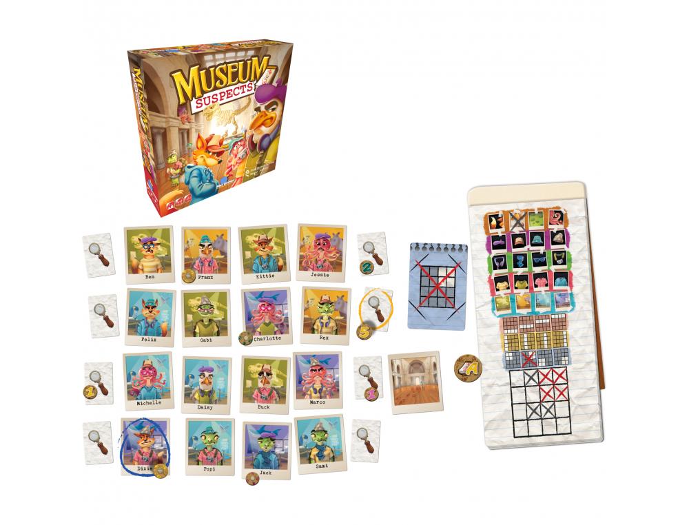 JEU D'ENQUETE MUSEUM SUSPECTS BLUE ORANGE