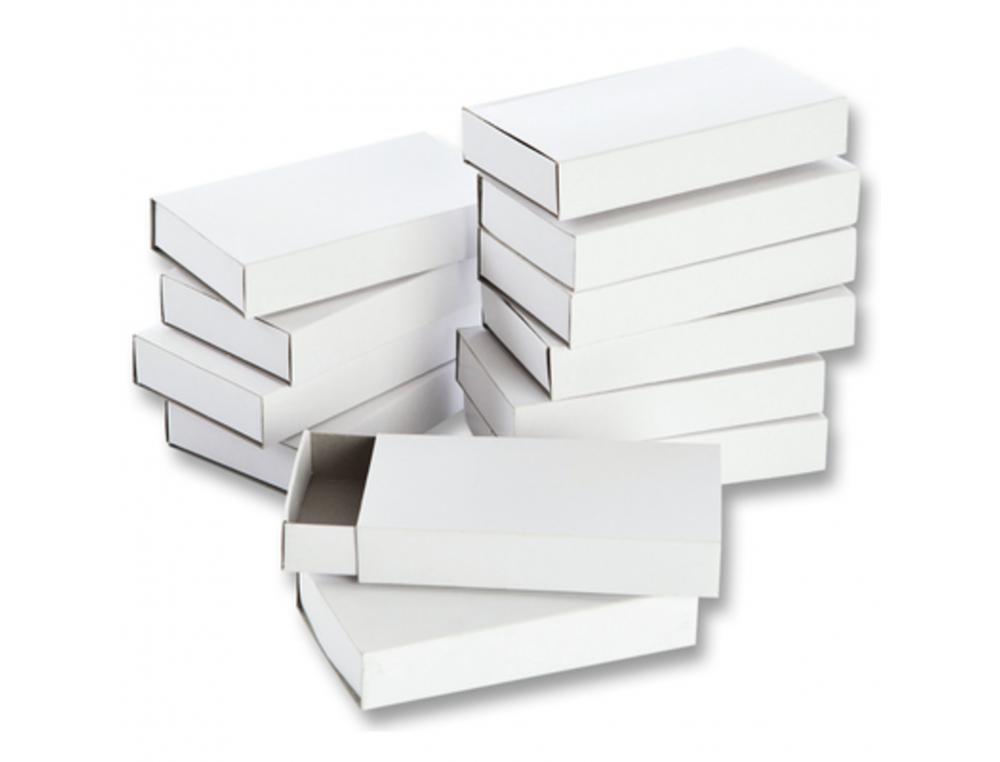 LOT BOITES ALLUMETTES VIDES FOLIA CARTON GRAND MODELE     11X6X2 CM A DECORER 12 UNITES