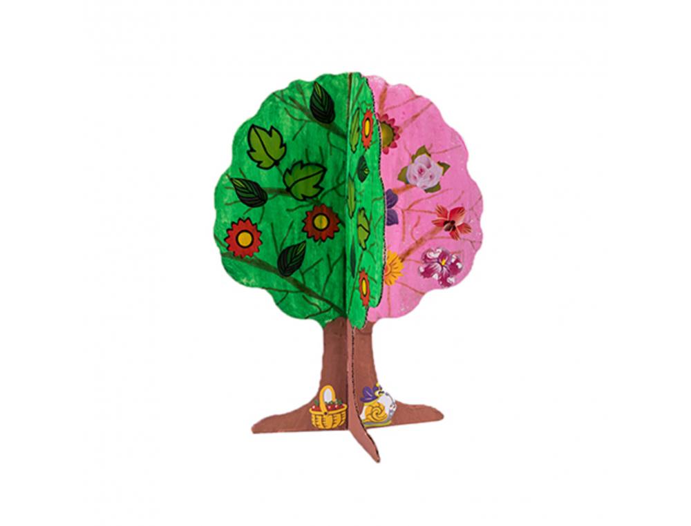 ARBRE POMMIER CARTON CLEOPATRE A MONTER 24CM       COLORIS BLANC LOT DE 24