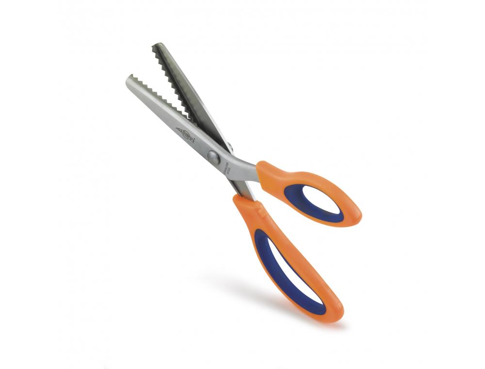 CISEAU FAIBO POUR FEUTRES ET TISSUS LAMES CRANTEES ZIG ZAG 24CM