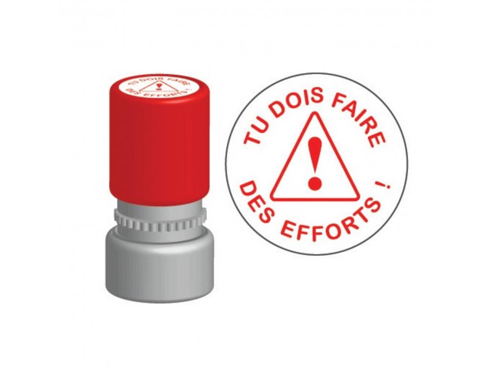 TAMPON NOTATION CREALIGN TU DOIS FAIRE DES EFFORTS        DIAMETRE ENV 20MM
