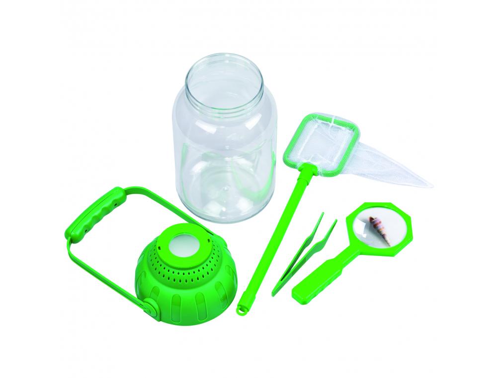 KIT OBSERVATION NATURE VINCO EDUCATIONA AVEC BOCAL FILET   LOUP PINCE A EPILER ET MANUEL D INSTRUCTION